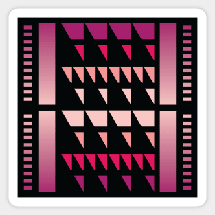 “Dimensional Forest (1)” - V.5 Red - (Geometric Art) (Dimensions) - Doc Labs Sticker